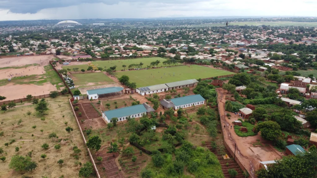 Aerial view of the Lingadzi Academy site in Lilongwe